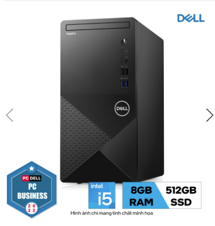 PC Dell Vostro 3910MT (9M2DD2) (i5-12400/8GB RAM/512GB SSD/WL+BT/K+M/Office/Win11) (9M2DD2)