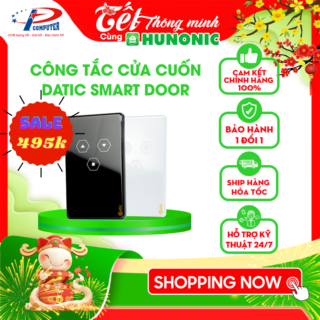 Công Tắc Cửa Cuốn Datic Smart Door (Màu đen + trắng)