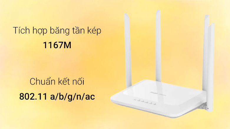 Router Wifi Ruijie Reyee RG-EW1200 | Tích hợp băng tần thép