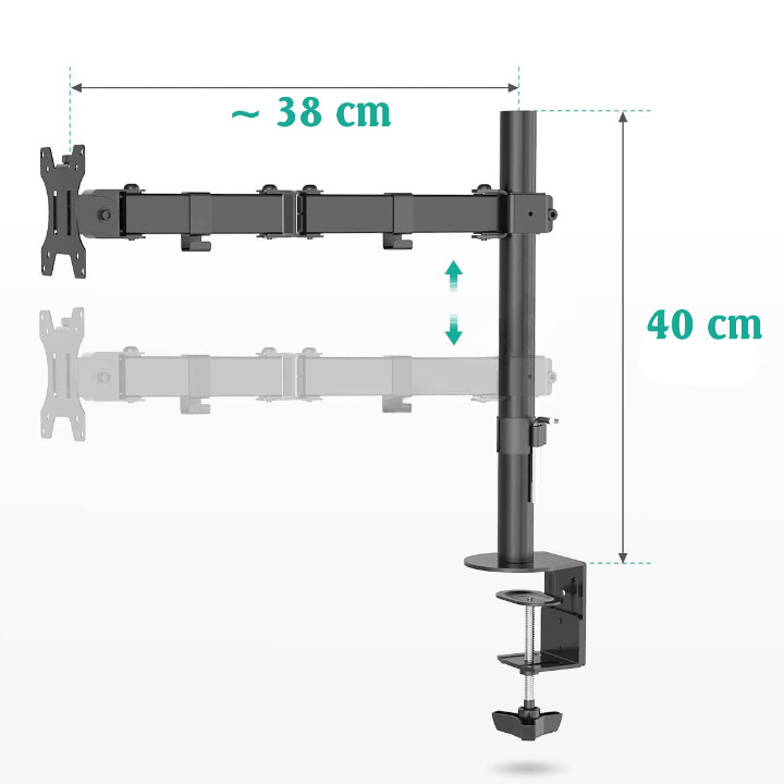 Kích thước của Giá Treo Màn Hình Máy Tính Kẹp Bàn M051