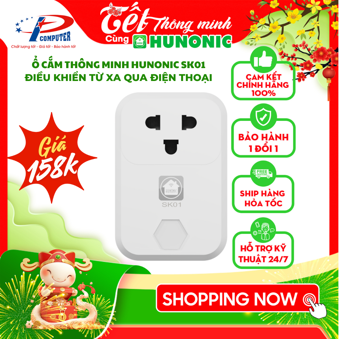 Ổ cắm thông minh Hunonic SK01, sản phẩm bán chạy nhất 2024